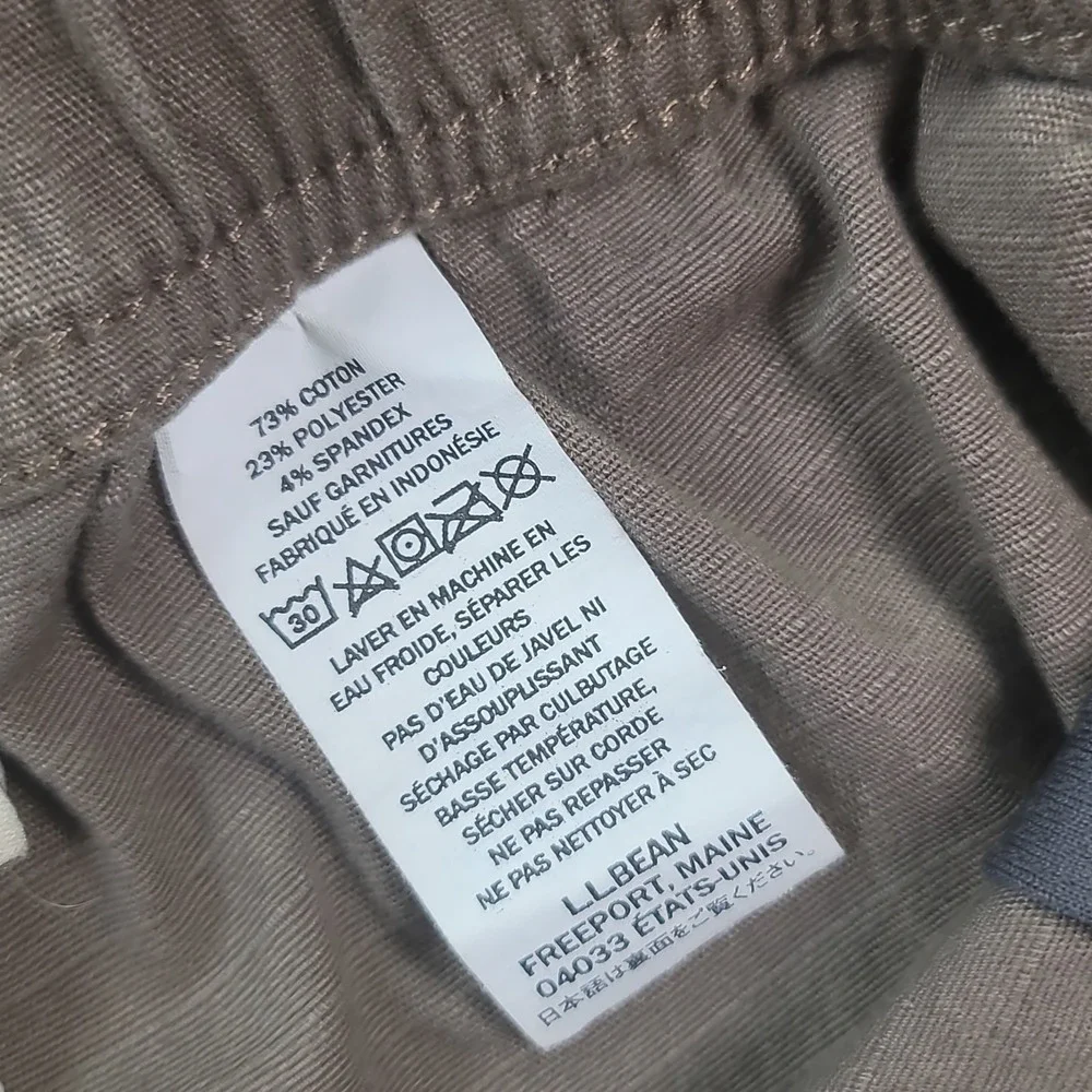 LL Bean Pants Mens M (34) Brown Explorer Ripstop Jogger Casual Outdoor Preppy - Picture 15 of 16
